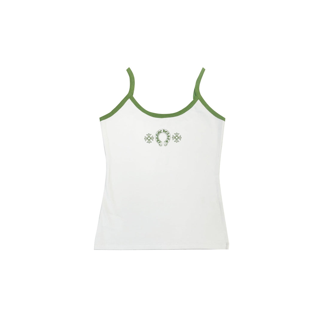 Chrome Hearts Green＆White Horseshoe Logo Tank top - SHENGLI ROAD MARKET