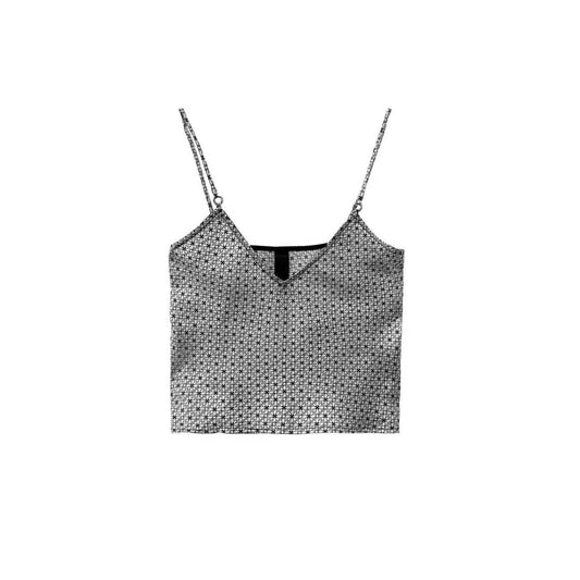 Chrome Hearts Grey Tonal Monogram Cross Pattern Silk Tanktop - SHENGLI ROAD MARKET