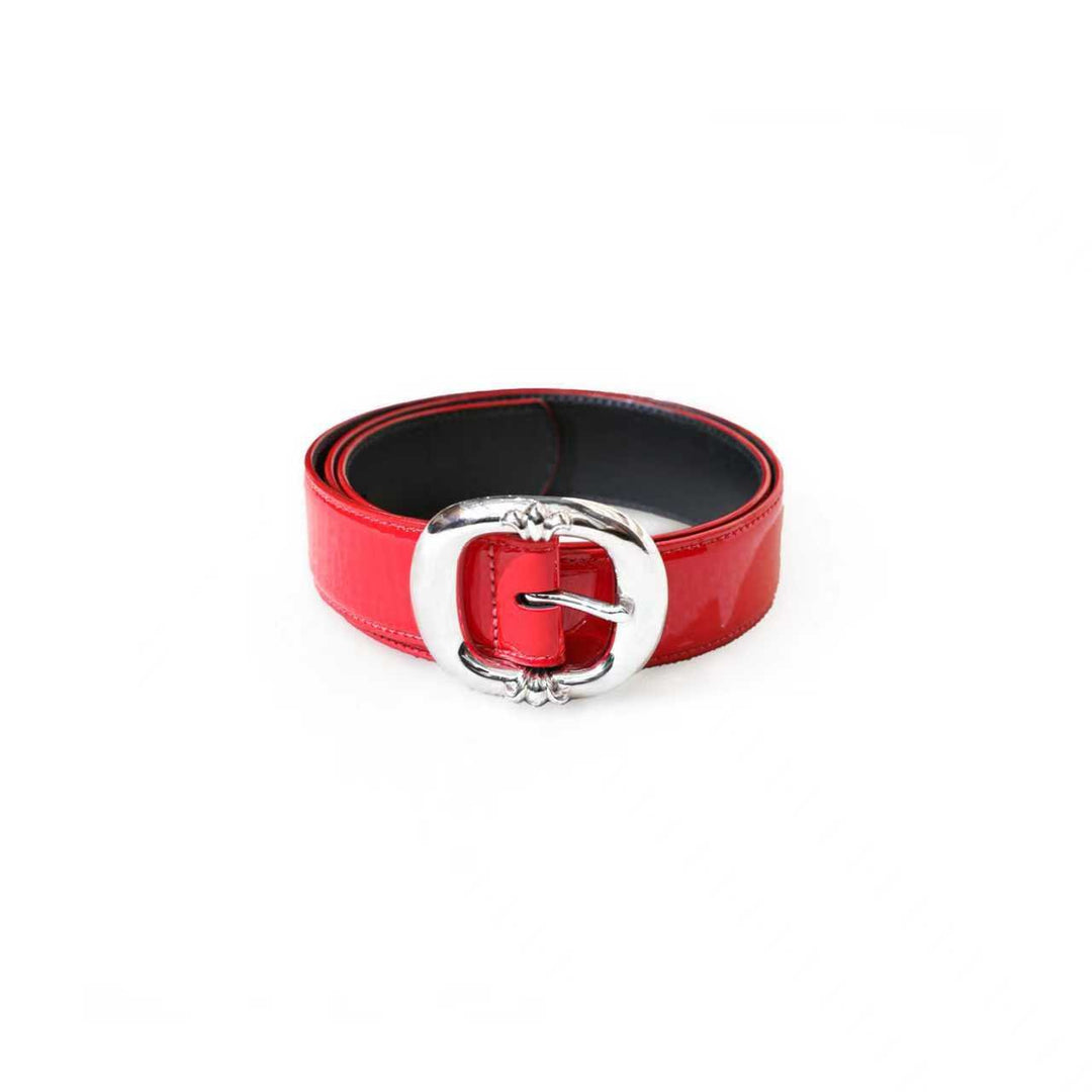 Chrome Hearts Gunslinger Red Patent Leather Belt - SHENGLI ROAD MARKET