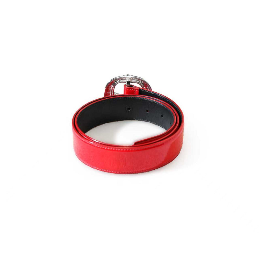 Chrome Hearts Gunslinger Red Patent Leather Belt - SHENGLI ROAD MARKET