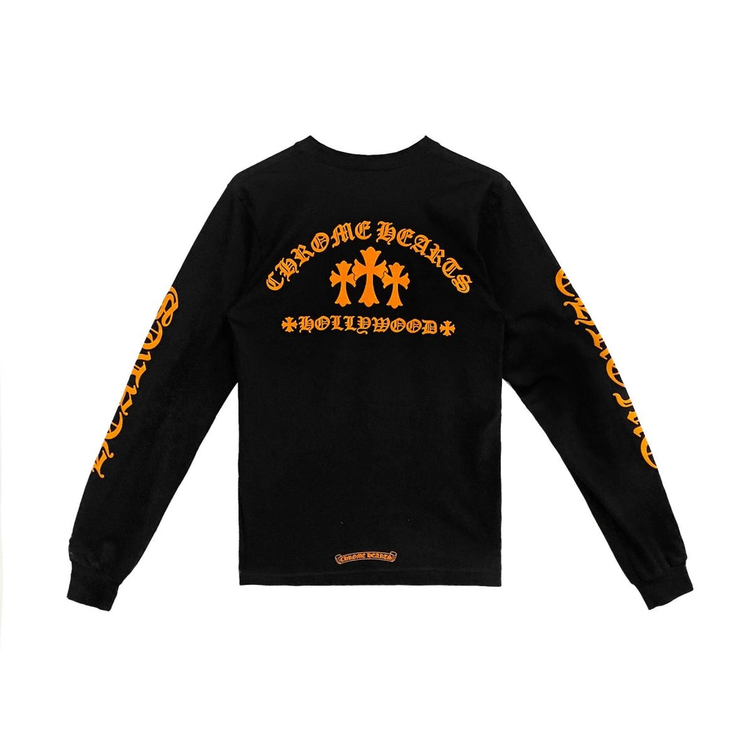 Chrome Hearts Hollywood Triple Cross Long Sleeve T-Shirt Tee - SHENGLI ROAD MARKET