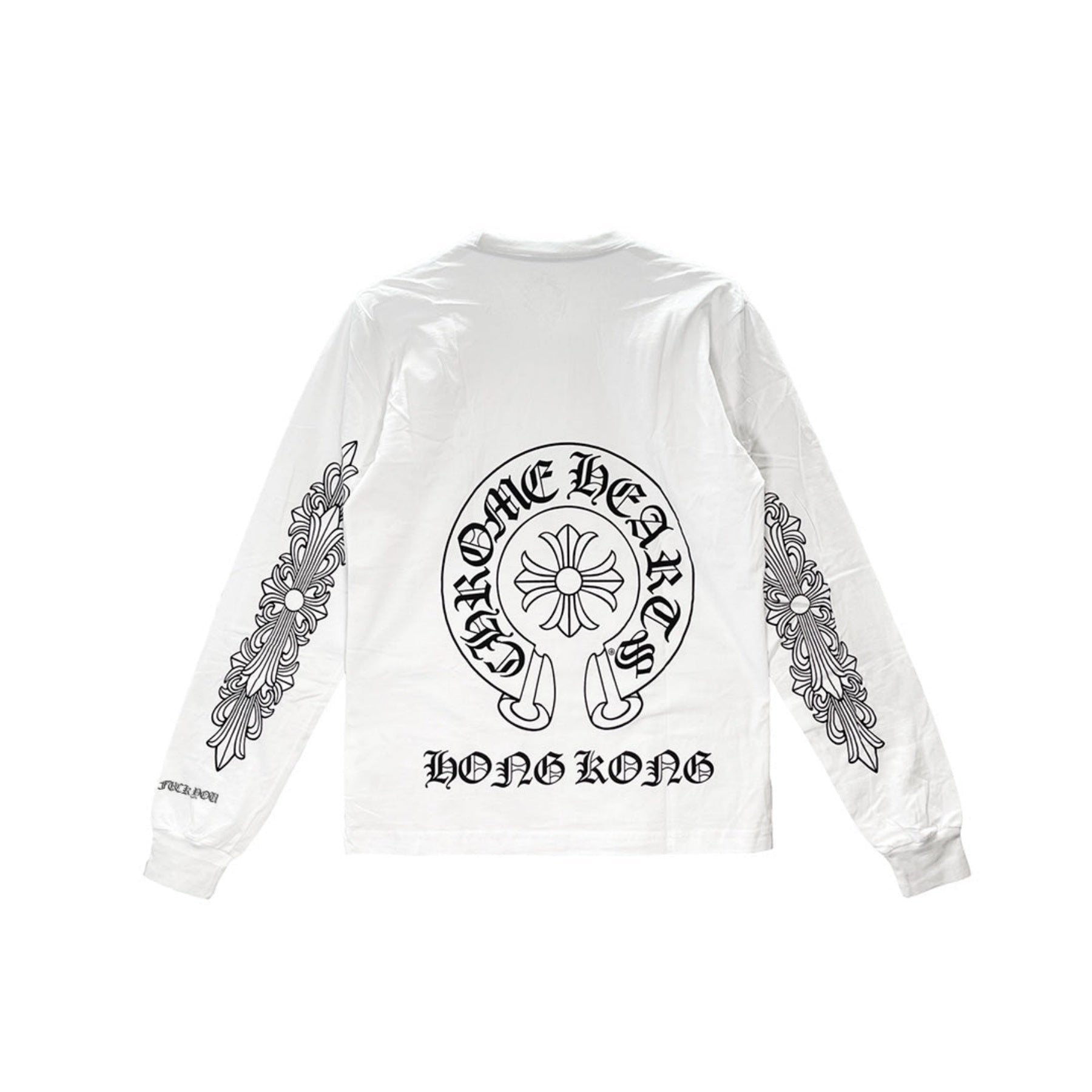 CHROME HEARTS Long Sleeve T-Shirt ホースシュー Chrome Hearts Hong Kong Horseshoe Floral Long Sleeve Tee – SHENGLI