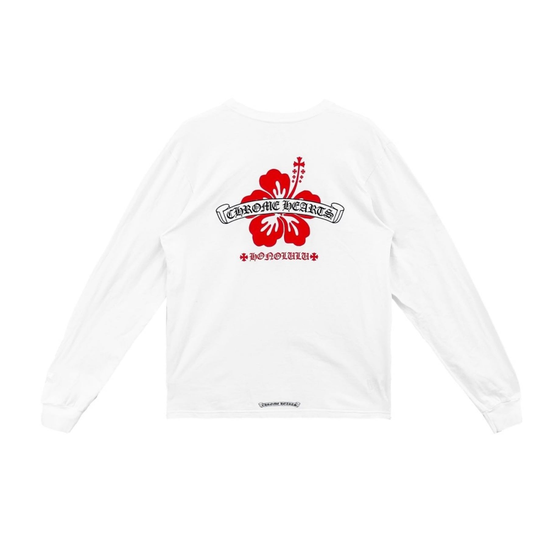 Chrome Hearts Honolulu Exclusive Hibiscus Flower Long Sleeve Tee