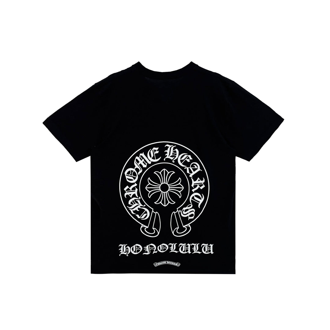 Chrome Hearts Honolulu Exclusive Horseshoe Black Short Sleeve Tee - SHENGLI ROAD MARKET