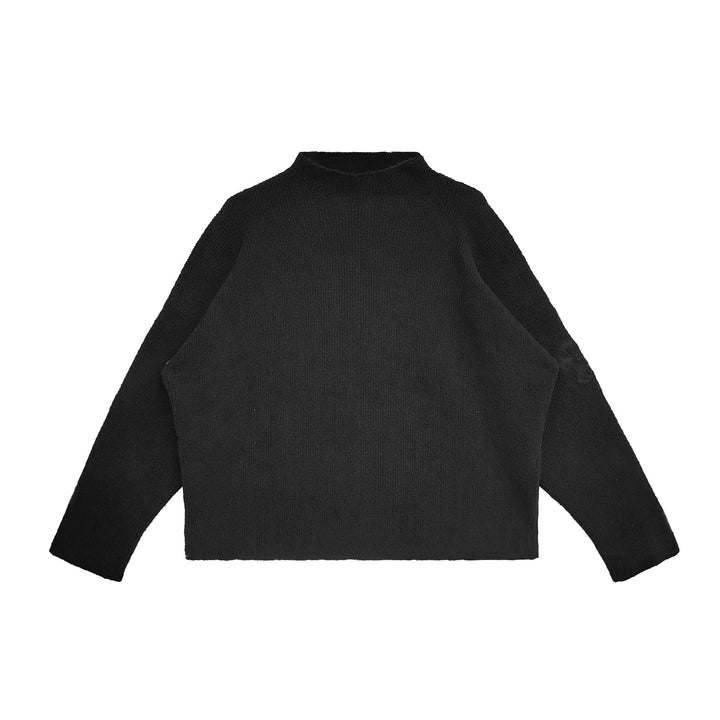 Chrome Hearts Horsehair Cross Half Turtleneck Knitted Sweater - SHENGLI ROAD MARKET