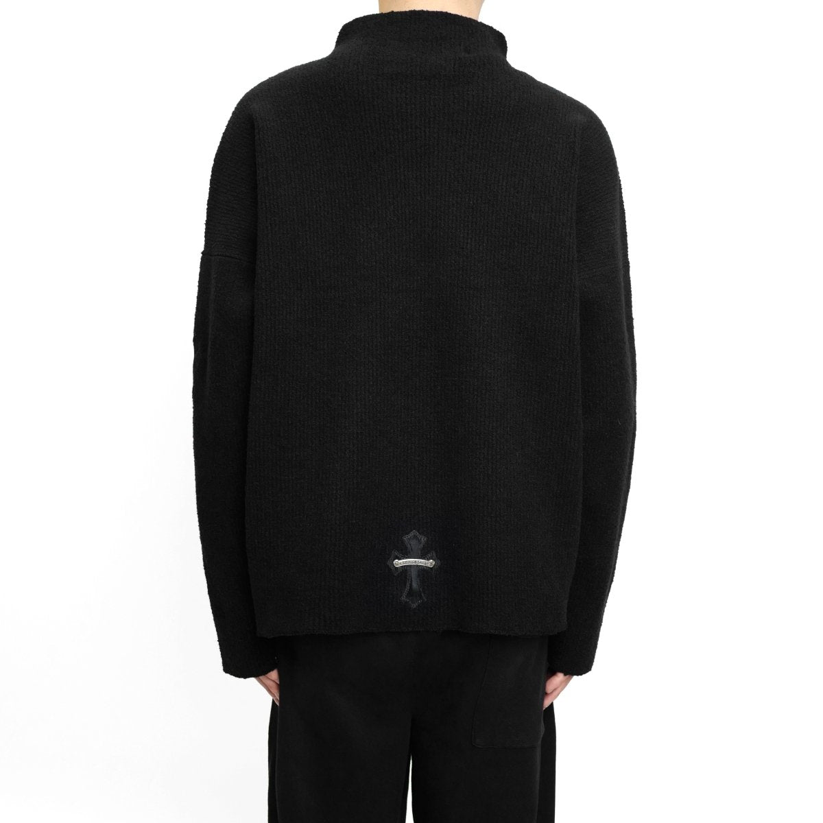 Chrome Hearts Horsehair Cross Half Turtleneck Knitted