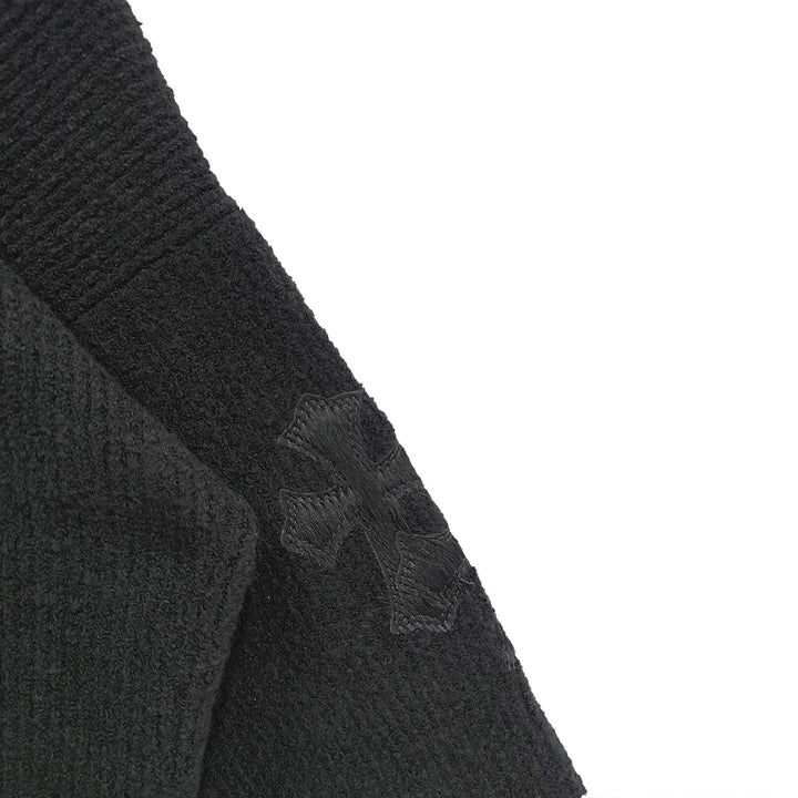 Chrome Hearts Horsehair Cross Half Turtleneck Knitted Sweater - SHENGLI ROAD MARKET