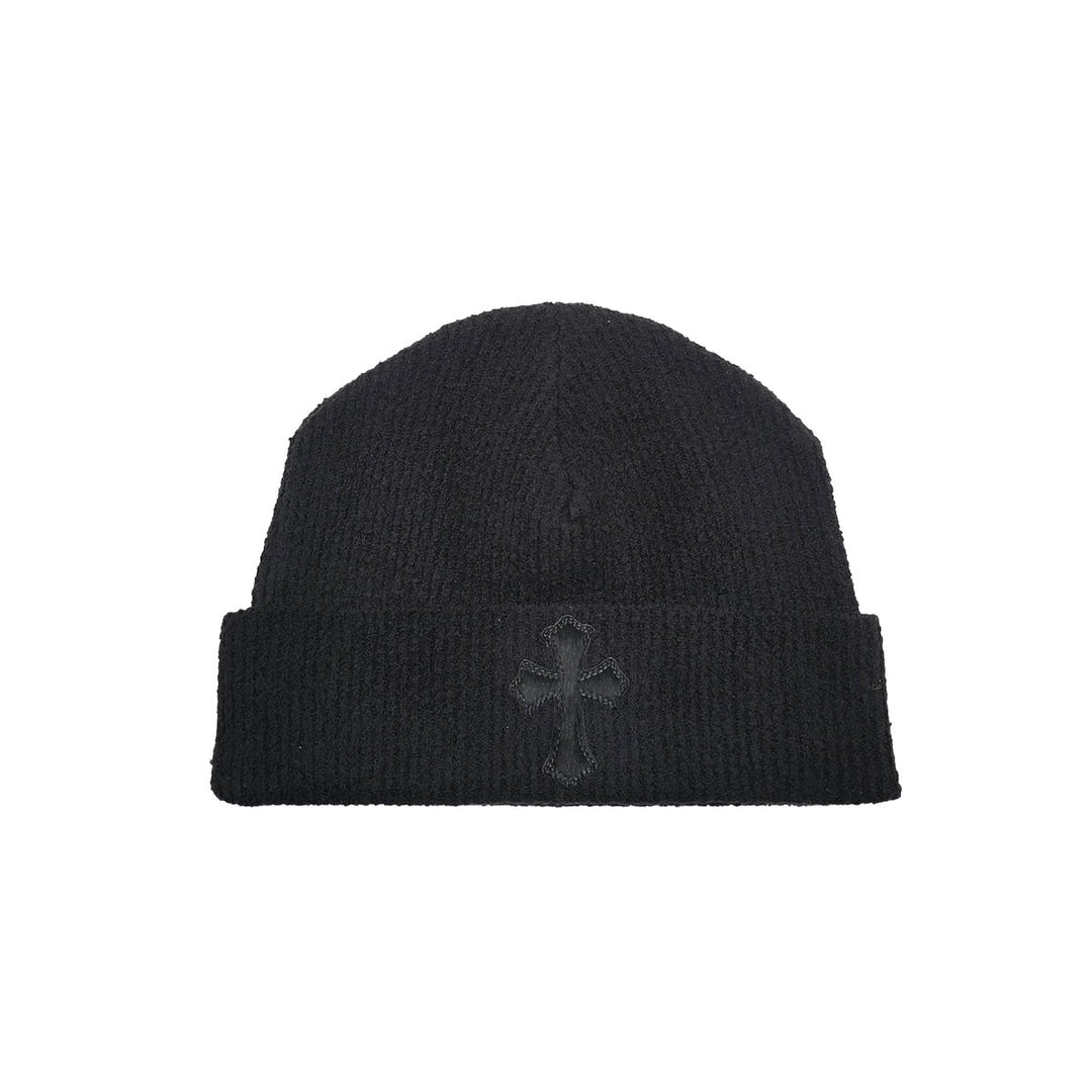 Chrome Hearts Horsehair Cross Patch Pima Cotton Beanie - SHENGLI ROAD MARKET