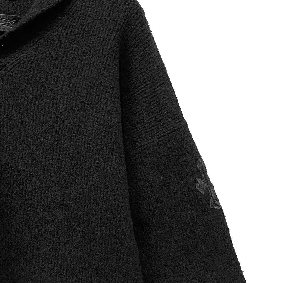 Chrome Hearts Horsehair Cross Silver Scroll Pullover Hoodie - SHENGLI ROAD MARKET