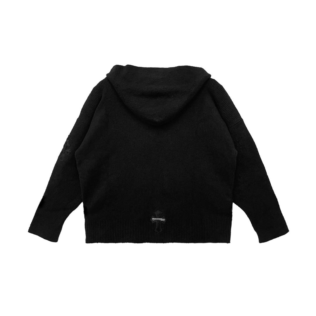 Chrome Hearts Horsehair Cross Silver Scroll Pullover Hoodie - SHENGLI ROAD MARKET