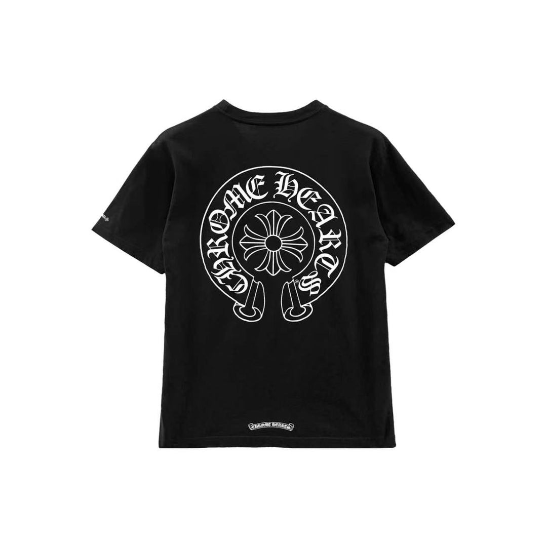 Chrome Hearts Horseshoe Black Short Sleeve Tee - SHENGLI ROAD MARKET