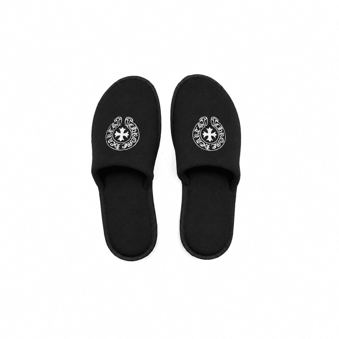 Chrome Hearts Horseshoe Embroidered Slippers - SHENGLI ROAD MARKET