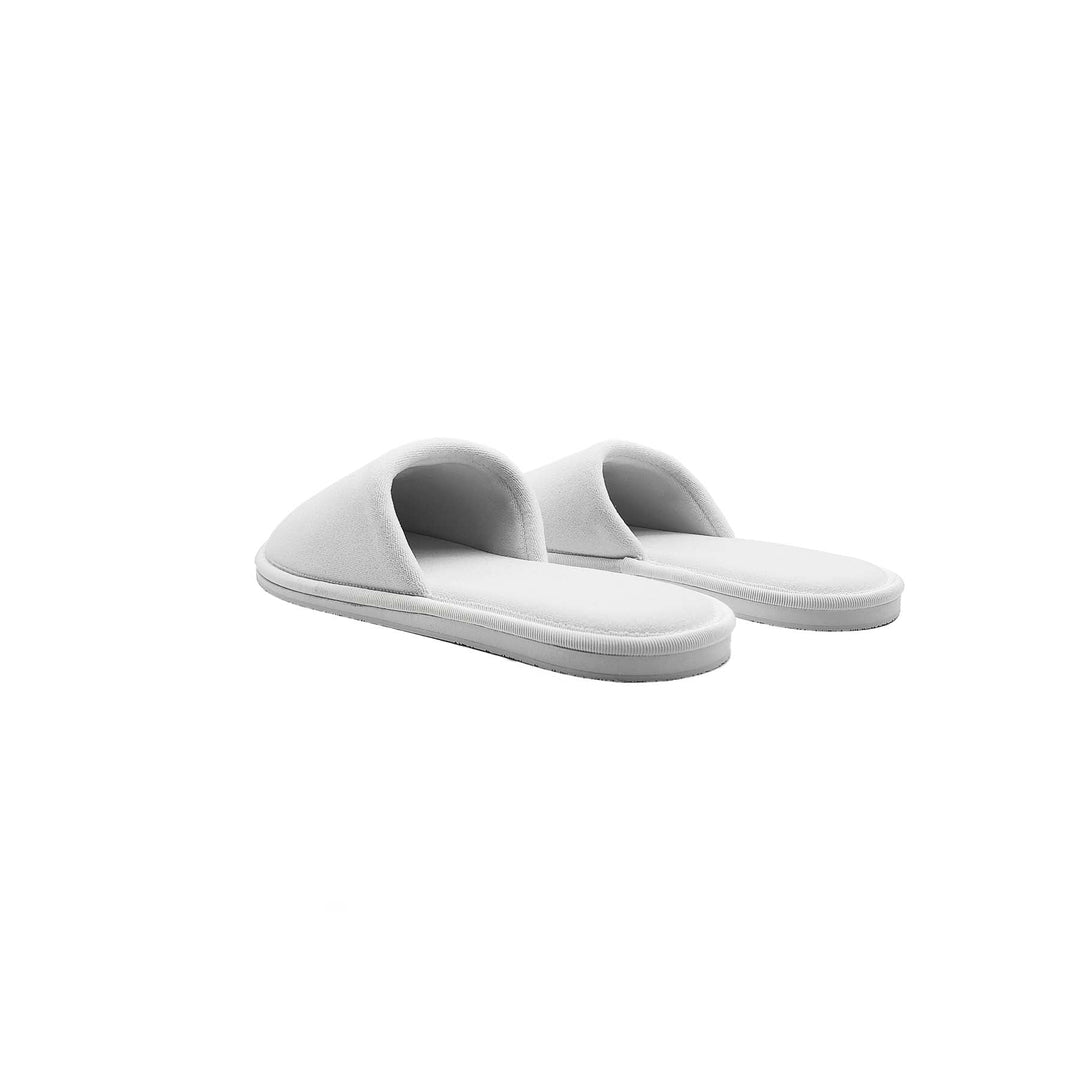 Chrome Hearts Horseshoe Embroidered White Slippers - SHENGLI ROAD MARKET