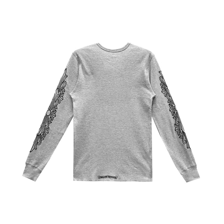 Chrome Hearts Horseshoe Floral Sleeve Waffle Thermal Shirt - SHENGLI ROAD MARKET