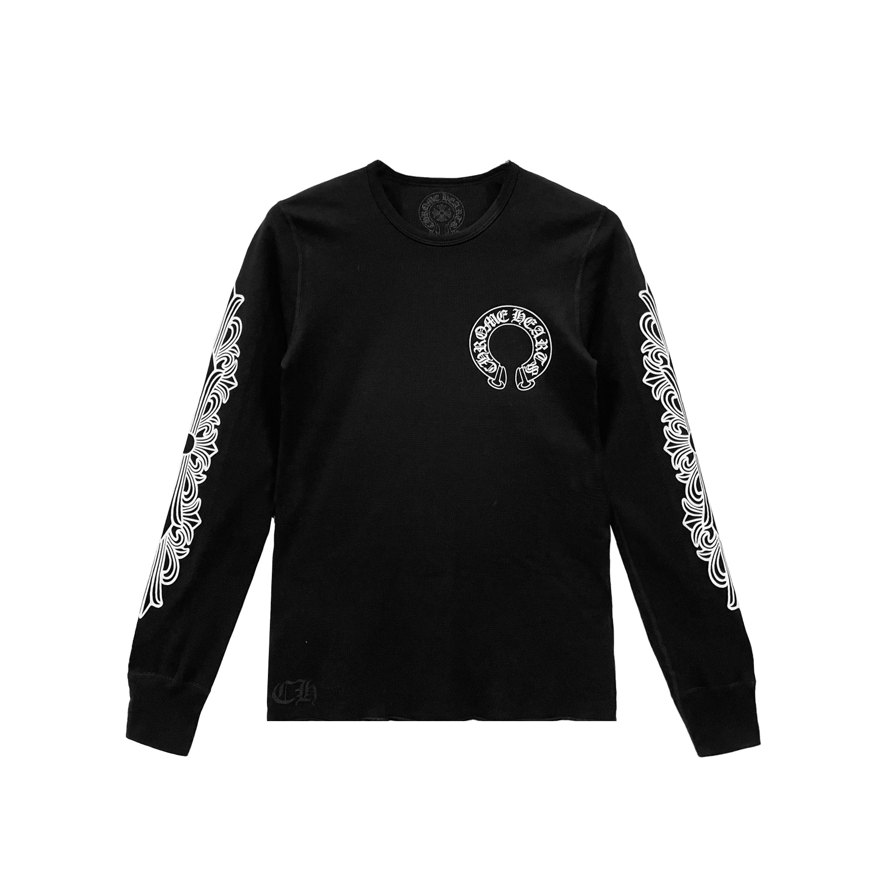 Chrome Hearts Horseshoe Floral Sleeve Waffle Thermal Shirt - SRM