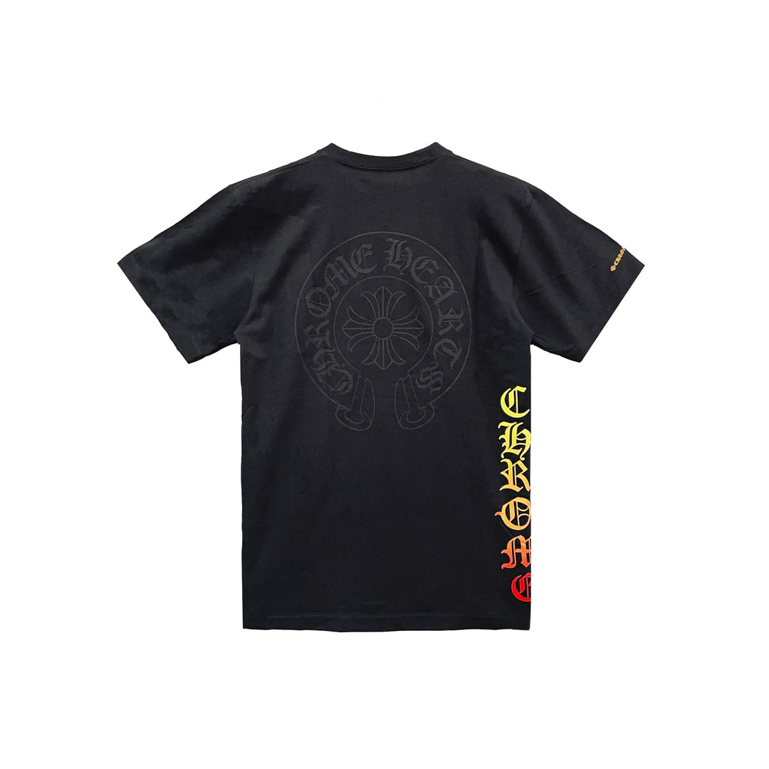 Chrome Hearts Horseshoe Gradient Script Logo Short Sleeve Tee - SHENGLI ROAD MARKET