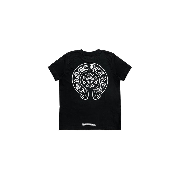 Chrome Hearts Horseshoe Logo Black Short Sleeve T-Shirt Tee For Kids - SHENGLI ROAD MARKET