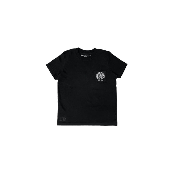 Chrome Hearts Horseshoe Logo Black Short Sleeve T-Shirt Tee For Kids - SHENGLI ROAD MARKET