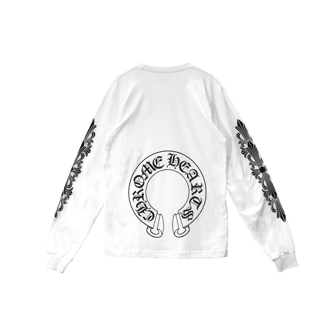 Chrome Hearts Horseshoe Logo Long Sleeve T-Shirt Tee - SHENGLI ROAD MARKET
