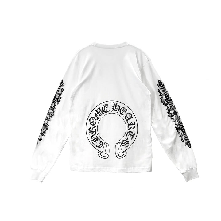 Chrome Hearts Horseshoe Logo Long Sleeve T-Shirt Tee - SHENGLI ROAD MARKET
