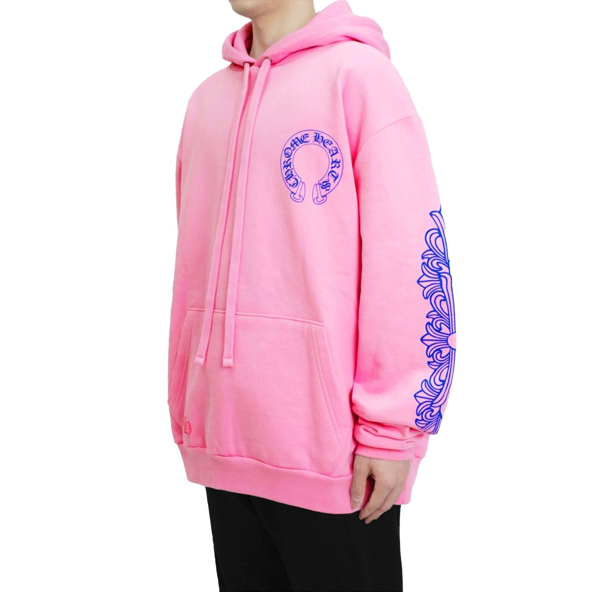 Chrome Heart Horseshore Logo Pink Pullover Hoodie - SRM
