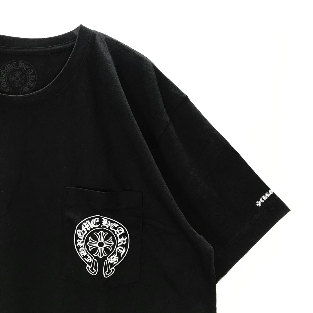 Chrome Hearts Horseshoe Logo Pocket Short Sleeve T-Shirt Tee - SHENGLI ROAD MARKET