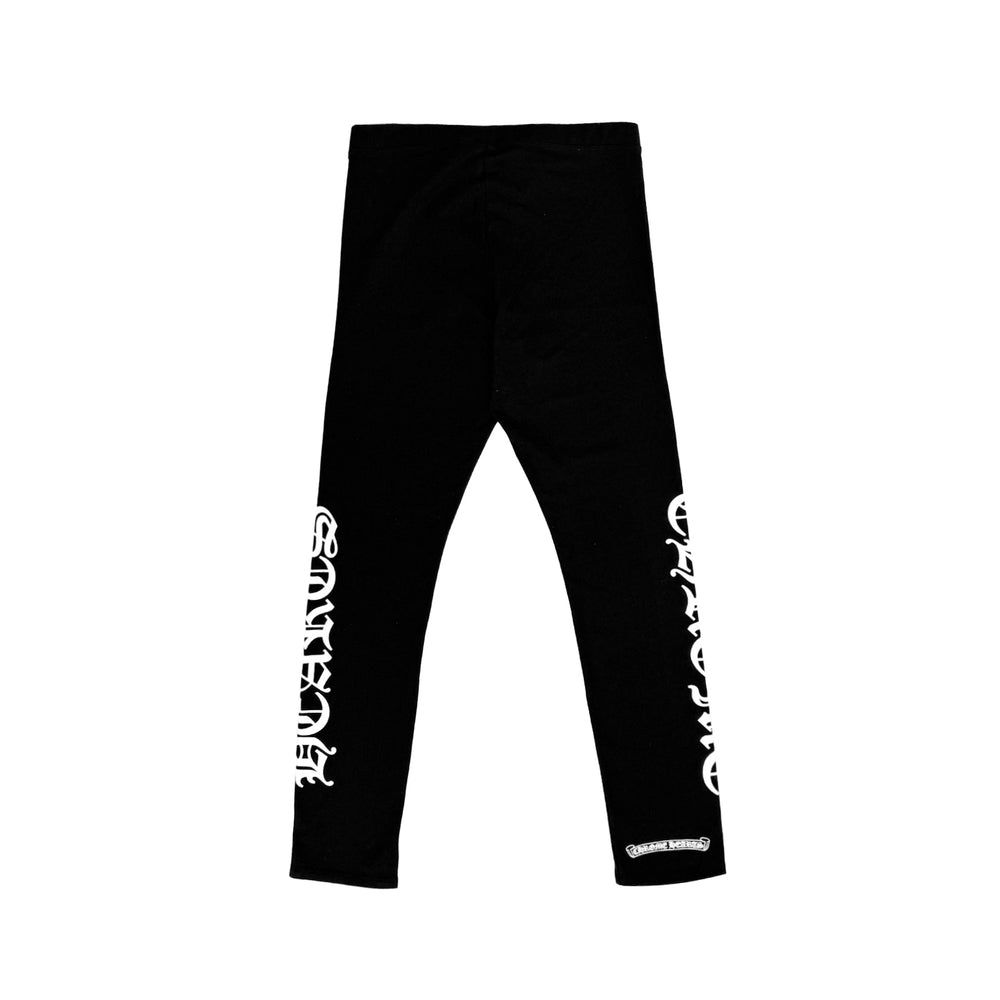 Chrome Hearts Horseshoe Logo Spellout Black Leggings - SHENGLI ROAD MARKET