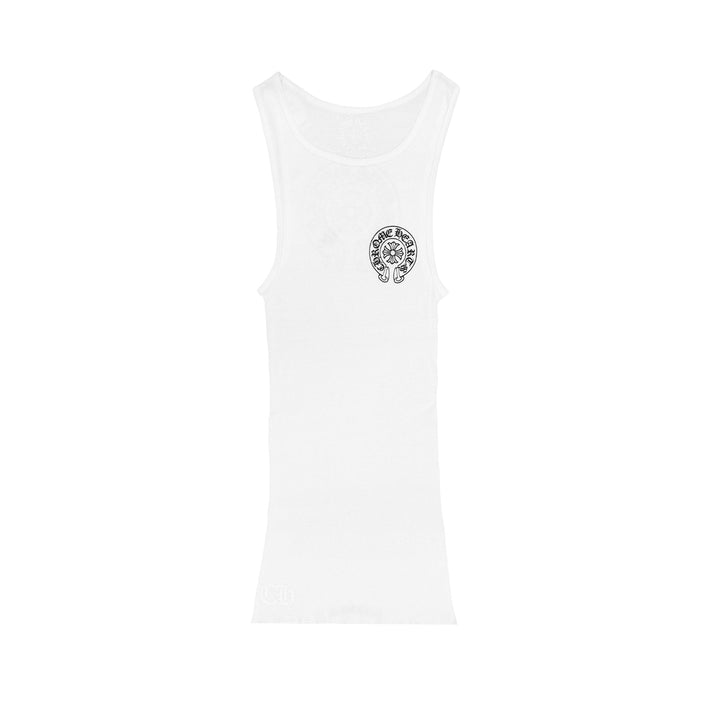 Chrome Hearts Horseshoe Logo White Tank Top - SHENGLI ROAD MARKET