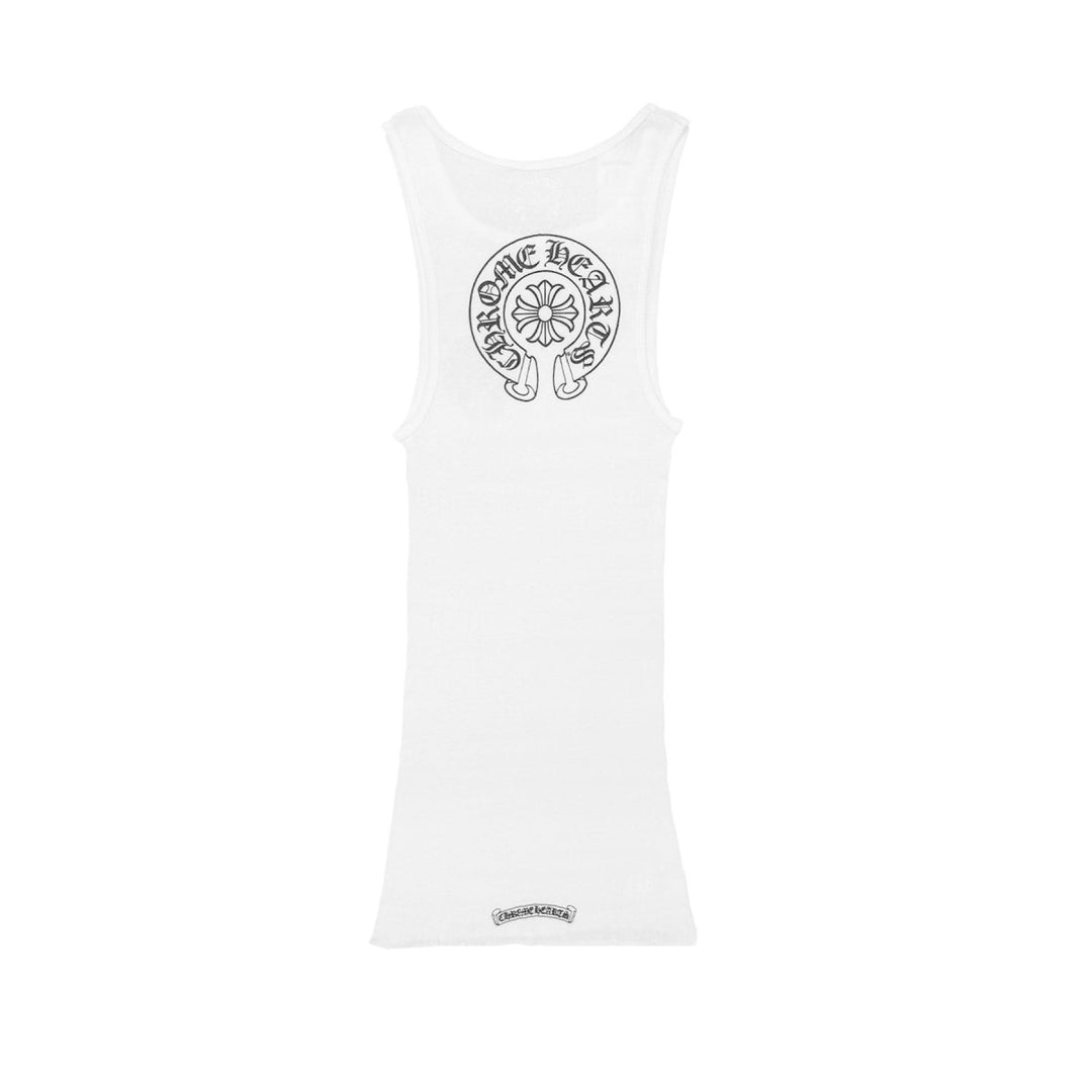 Chrome Hearts Horseshoe Logo White Tank Top - SHENGLI ROAD MARKET