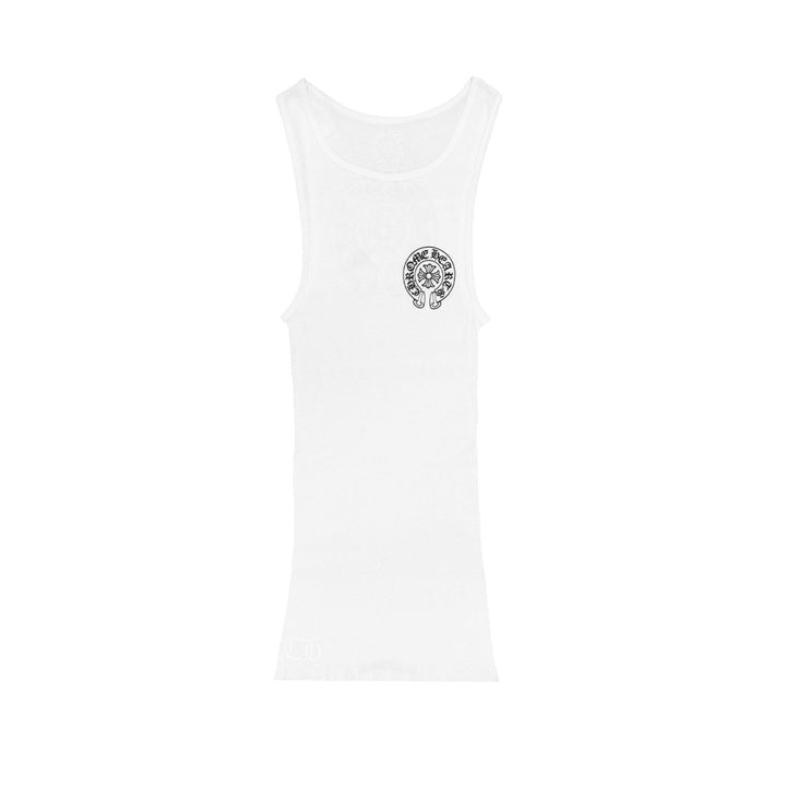 Chrome Hearts Horseshoe Logo White Tank Top - SHENGLI ROAD MARKET