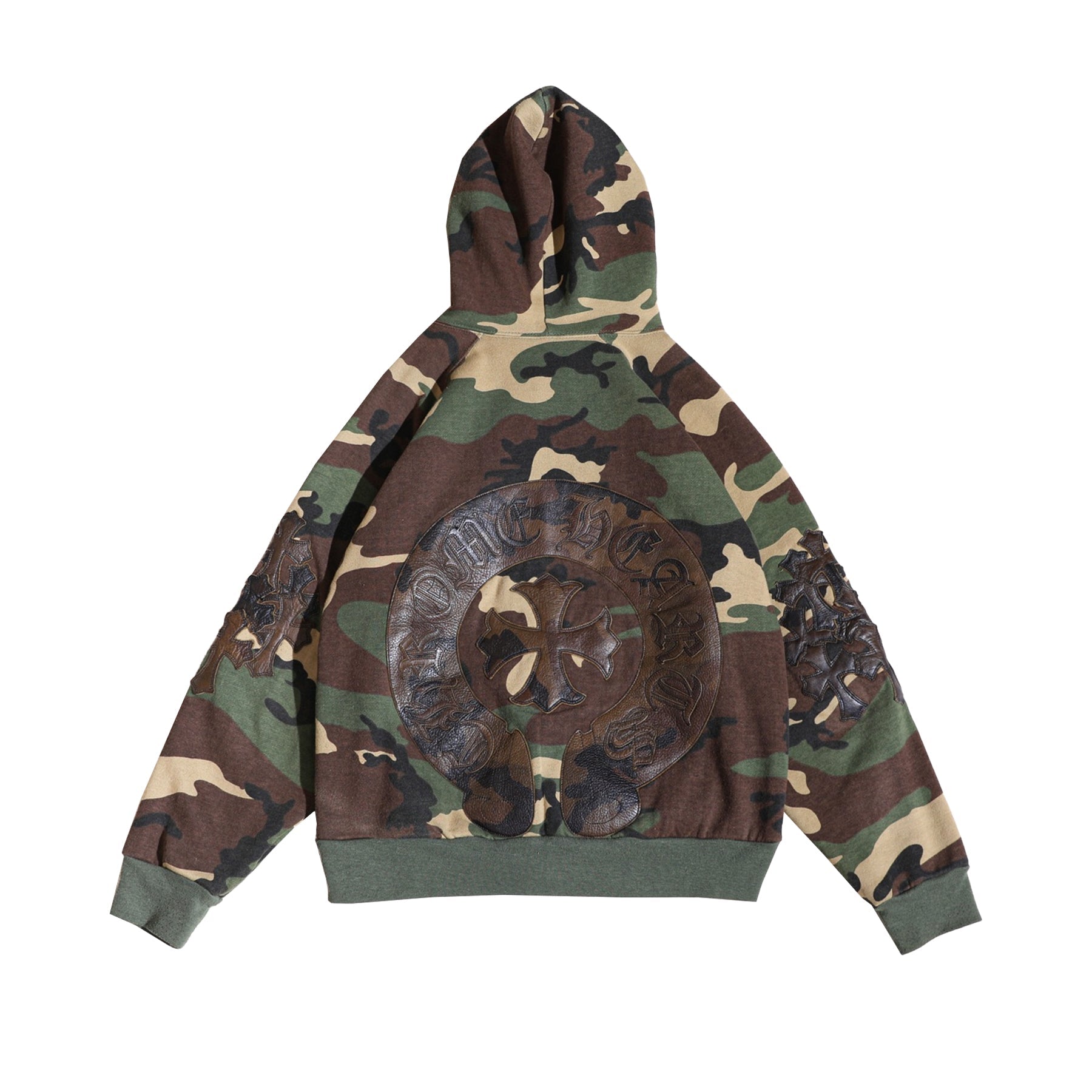 Chrome Hearts Horseshoe Patch Camouflage Zip Up Hoodie - SRM