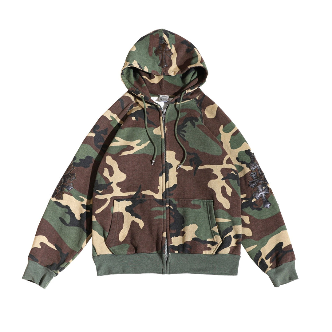 Chrome Hearts Horseshoe Patch Camouflage Zip Up Hoodie - SHENGLI ROAD MARKET