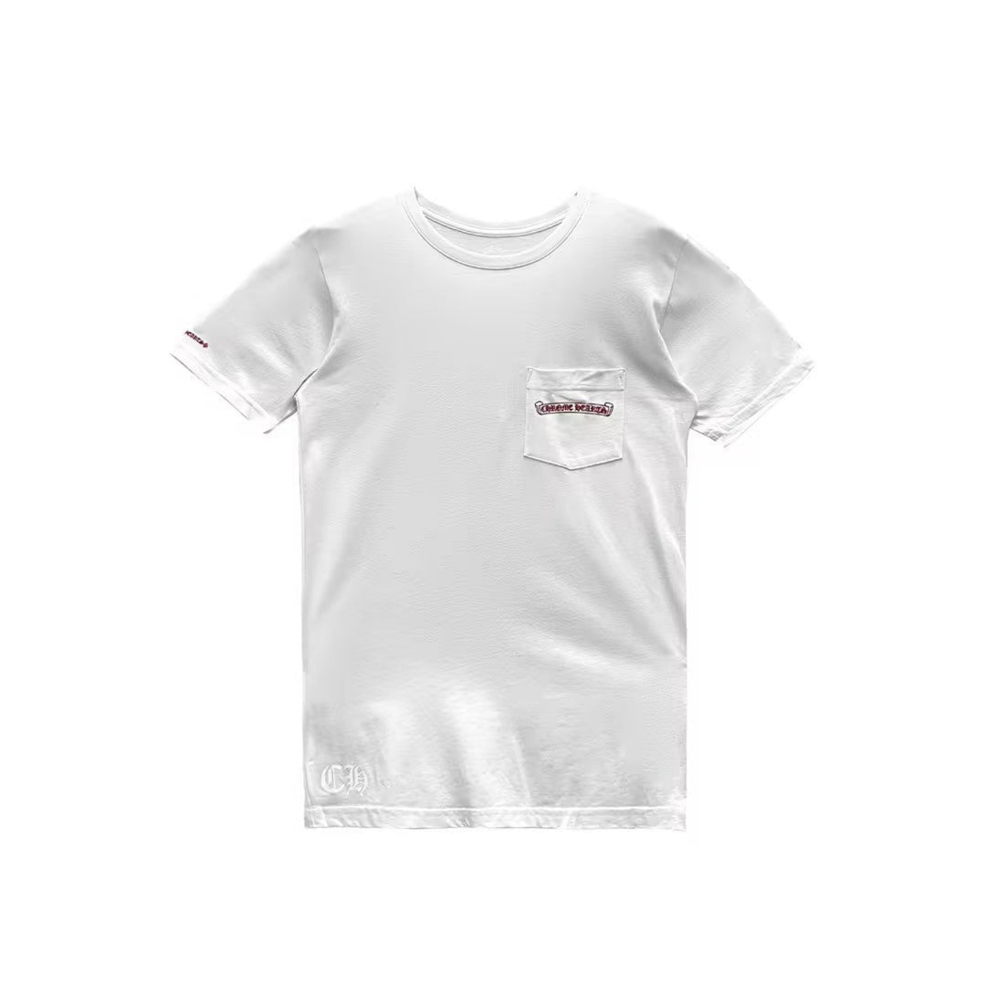 Chrome Hearts Horseshoe Scroll Logo Short Sleeve Tee - SHENGLI ROAD MARKET