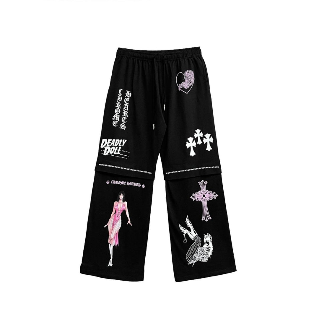 Chrome Hearts JJS Deadly Doll Miami Exclusive Black Pants - SHENGLI ROAD MARKET