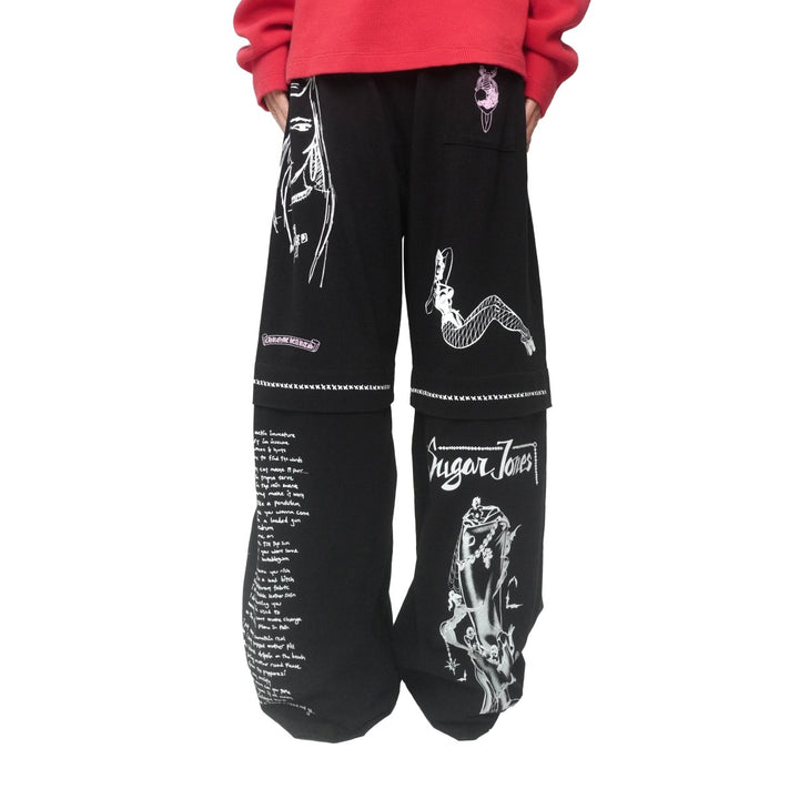 Chrome Hearts JJS Deadly Doll Miami Exclusive Black Pants - SHENGLI ROAD MARKET