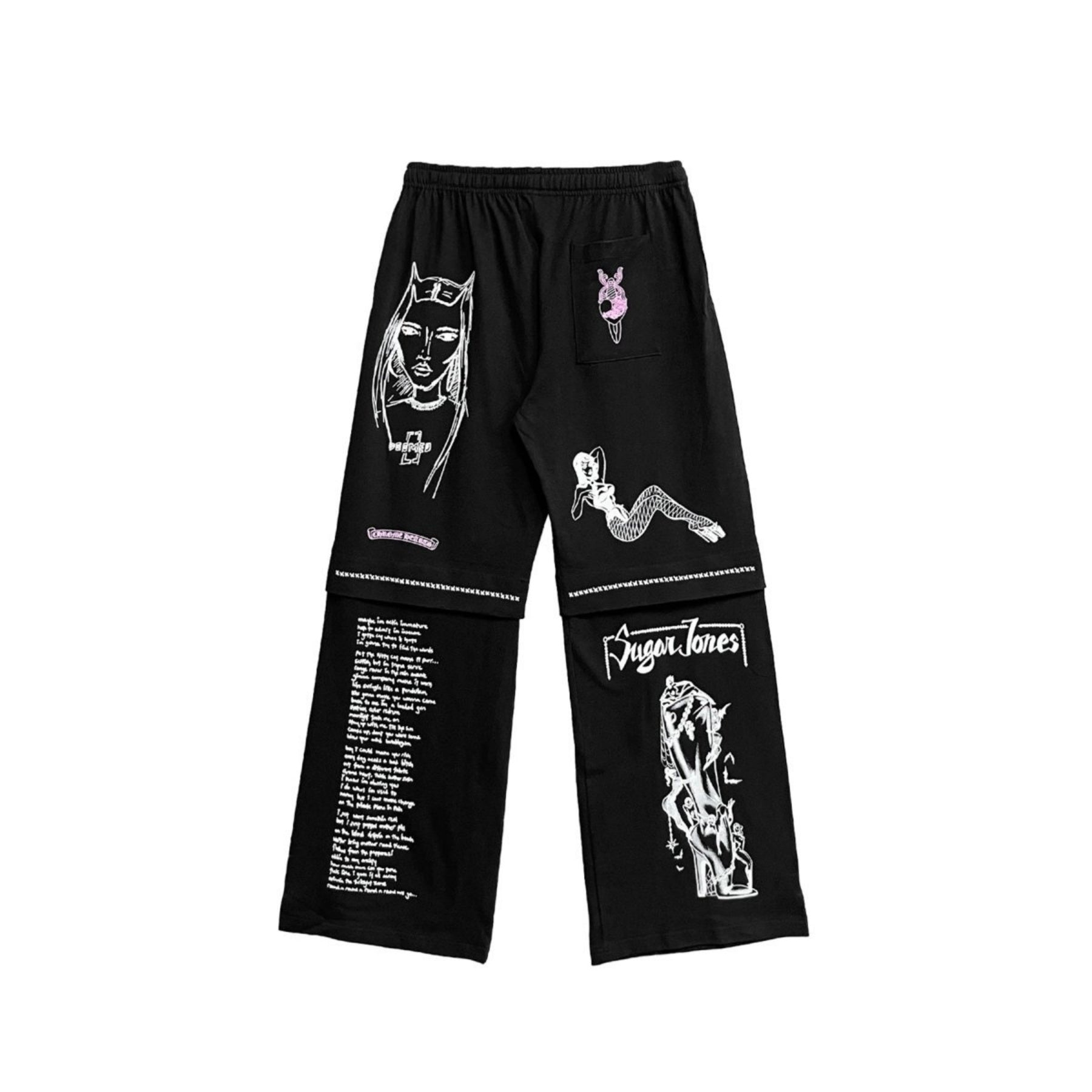 Chrome Hearts JJS Deadly Doll Miami Exclusive Black Pants - SRM