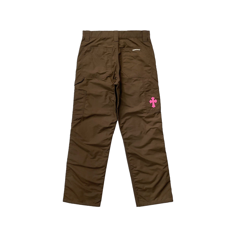 Chrome Hearts Khaki Leather Double Knee Carpenter Pants - SHENGLI ROAD MARKET