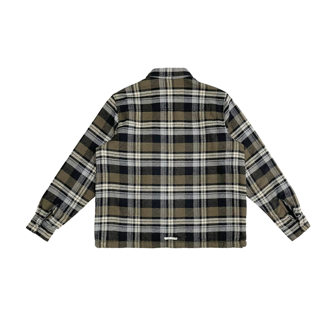 Chrome Hearts Khaki Work Dog Plaid Flannel Shirt Jacket - SHENGLI ROAD MARKET