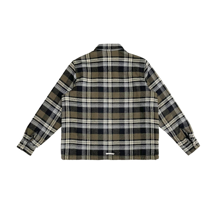 Chrome Hearts Khaki Work Dog Plaid Flannel Shirt Jacket - SHENGLI ROAD MARKET