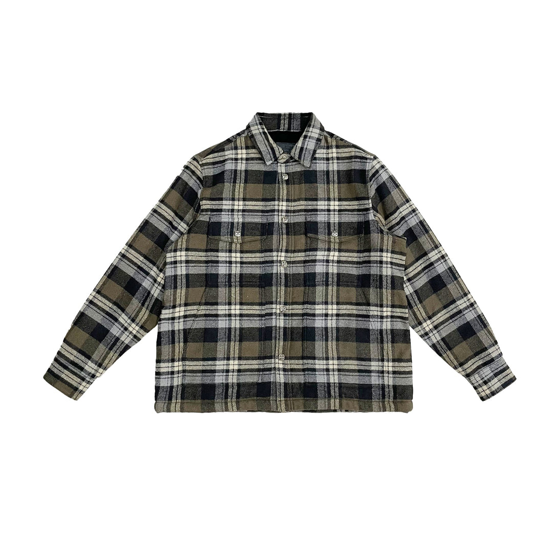 Chrome Hearts Khaki Work Dog Plaid Flannel Shirt Jacket - SHENGLI ROAD MARKET