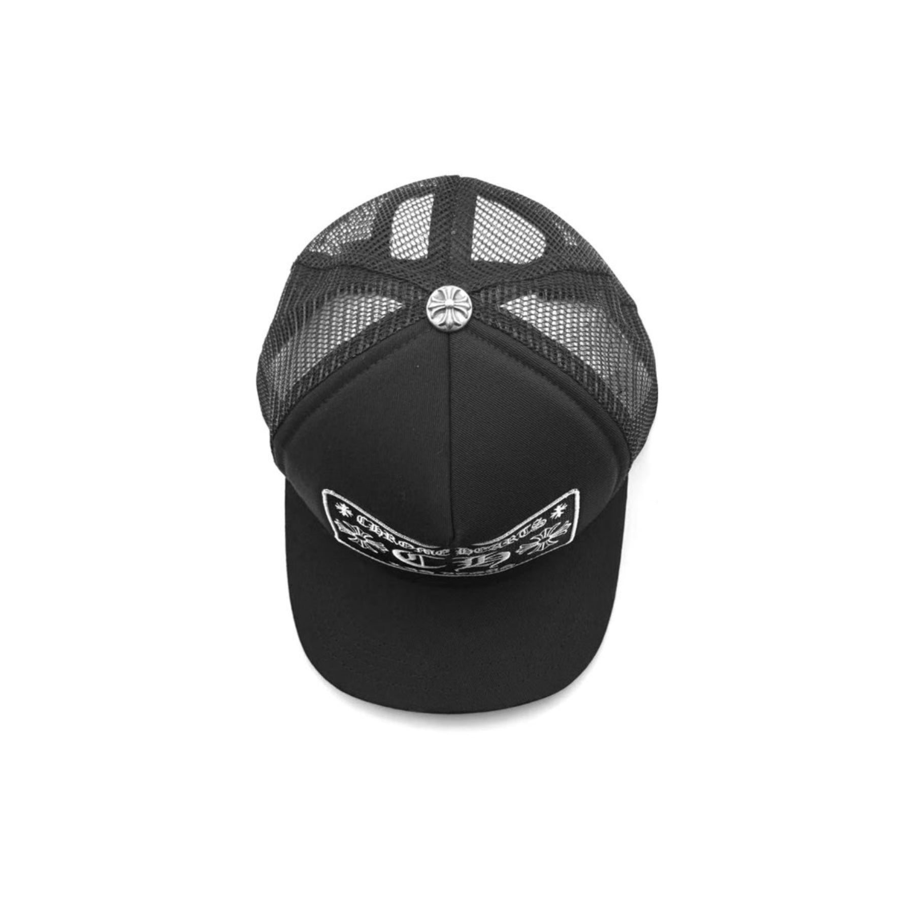 Chrome Hearts Black Las Vegas CH Patch Embroidered Trucker Cap