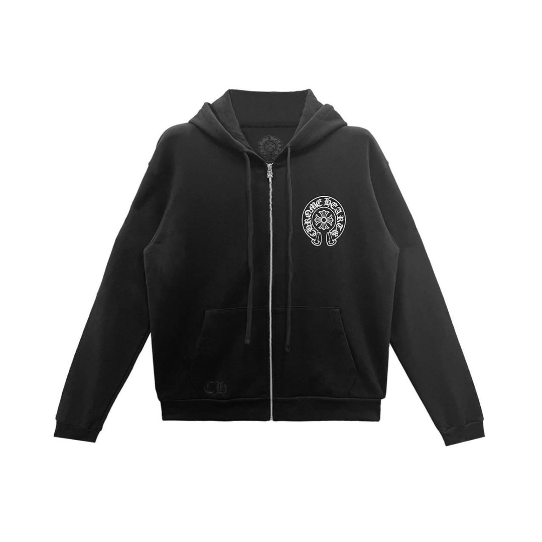 Chrome Hearts Las Vegas Exclusive Horseshoe Back Zip Hoodie - SHENGLI ROAD MARKET