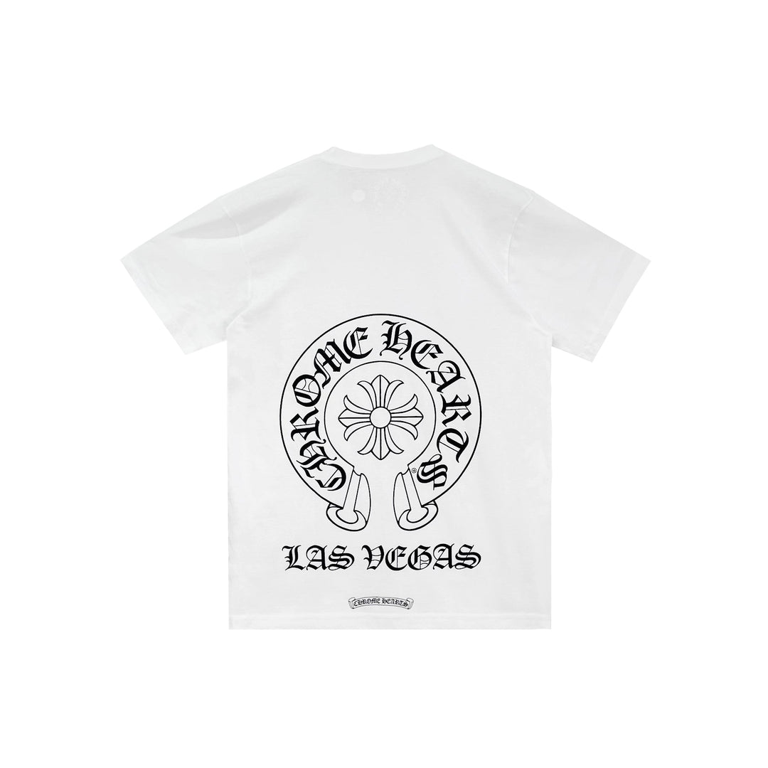 Chrome Hearts Las Vegas Exclusive Horseshoe Logo Short Sleeve T-shirt - SHENGLI ROAD MARKET