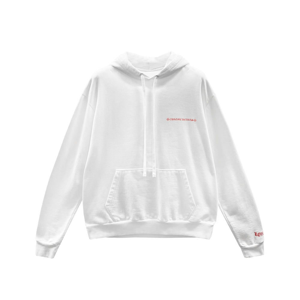 Chrome Hearts Laurie Lynn Stark "Love You" Portrait Red Letter Pullover Hoodie - SHENGLI ROAD MARKET