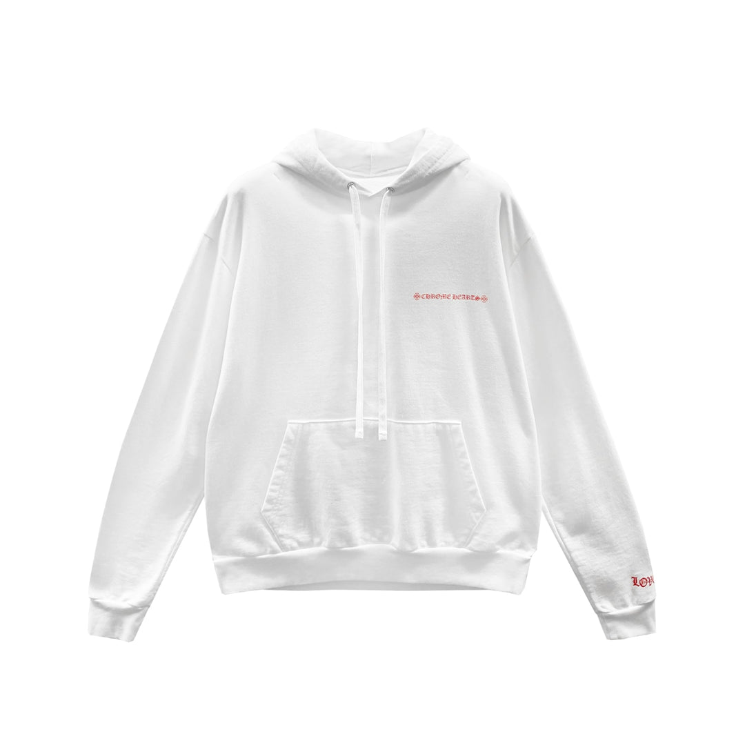 Chrome Hearts Laurie Lynn Stark "Love You" Portrait Red Letter Pullover Hoodie - SHENGLI ROAD MARKET