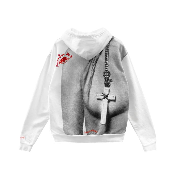 Chrome Hearts Laurie Lynn Stark "Love You" Portrait Red Letter Pullover Hoodie - SHENGLI ROAD MARKET