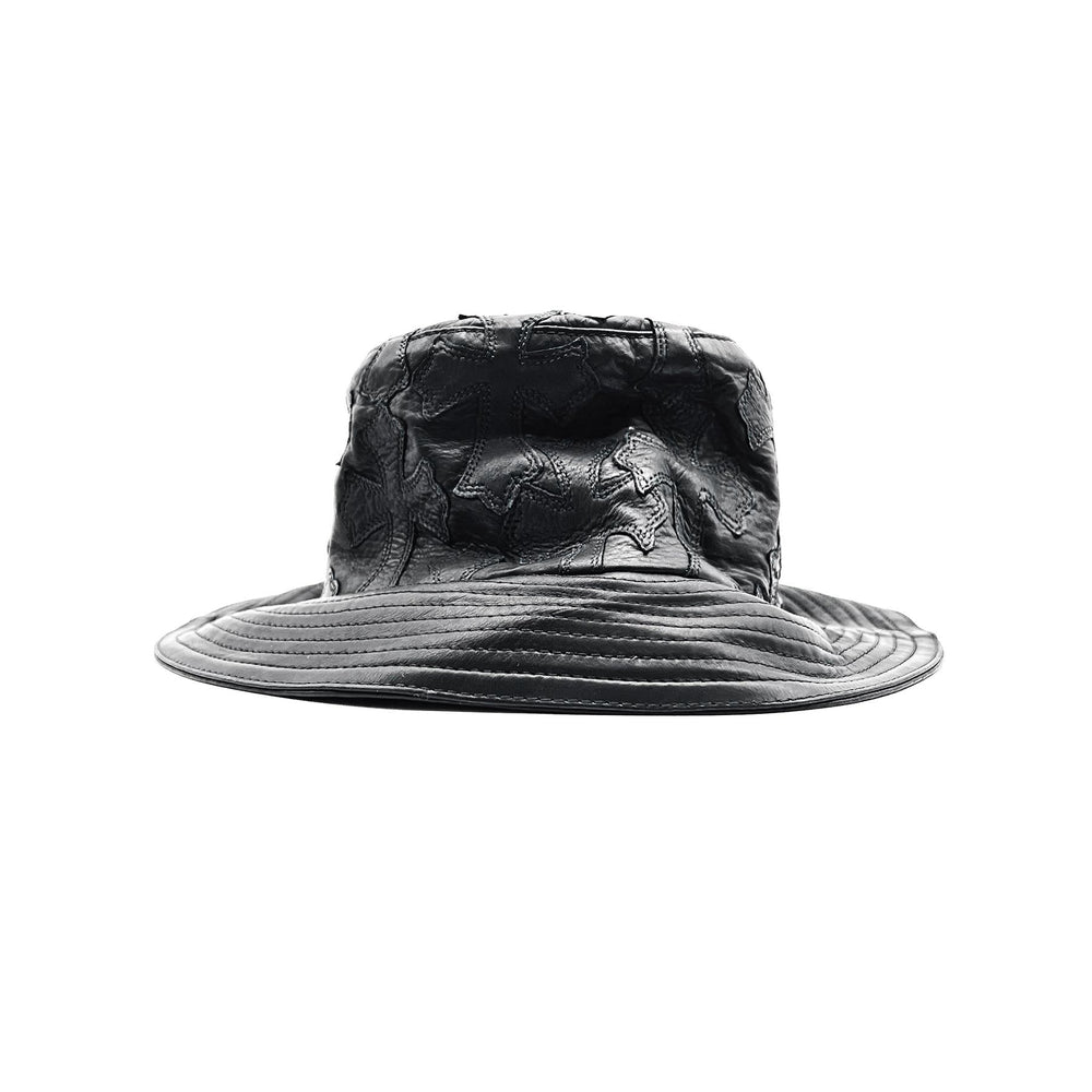 Chrome Hearts Leather Cross Patch Bucket Hat - SHENGLI ROAD MARKET