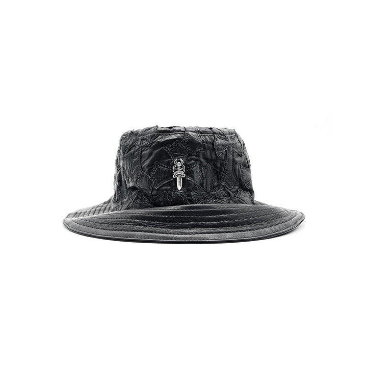 Chrome Hearts Leather Cross Patch Bucket Hat - SHENGLI ROAD MARKET