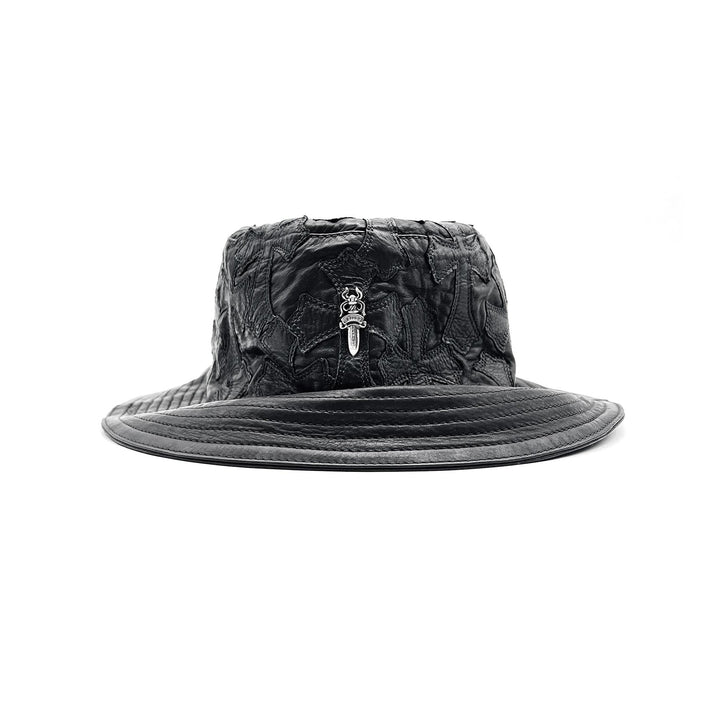 Chrome Hearts Leather Cross Patch Bucket Hat - SHENGLI ROAD MARKET