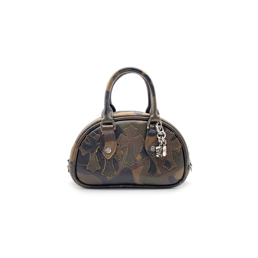 Chrome Hearts Leather Cross Patch Camouflage Mini Gym Bag - SHENGLI ROAD MARKET